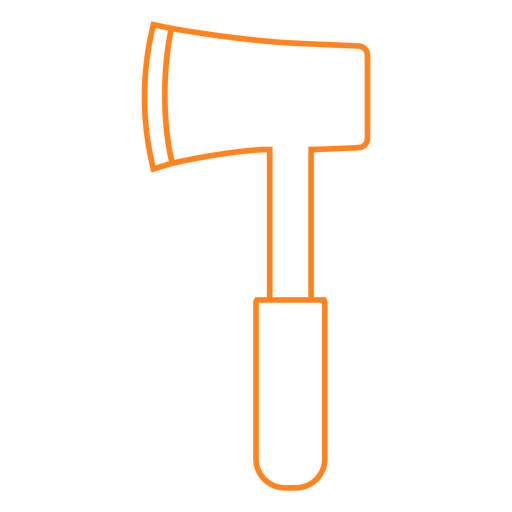 Icono de hacha naranja Diseño PNG