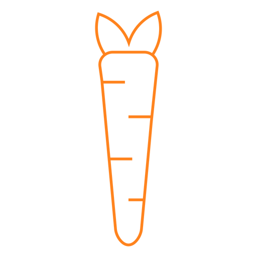 Tra?o laranja do ?cone de cenoura Desenho PNG