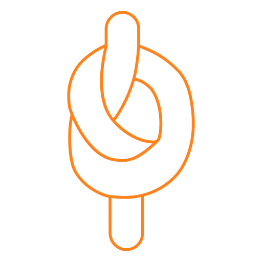 Orangefarbenes Knotensymbol PNG-Design
