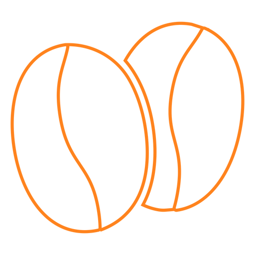 ?cone de tra?o laranja em gr?os de caf? Desenho PNG