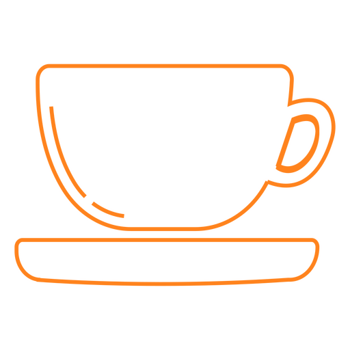 Icono de taza y platillo de caf? Diseño PNG