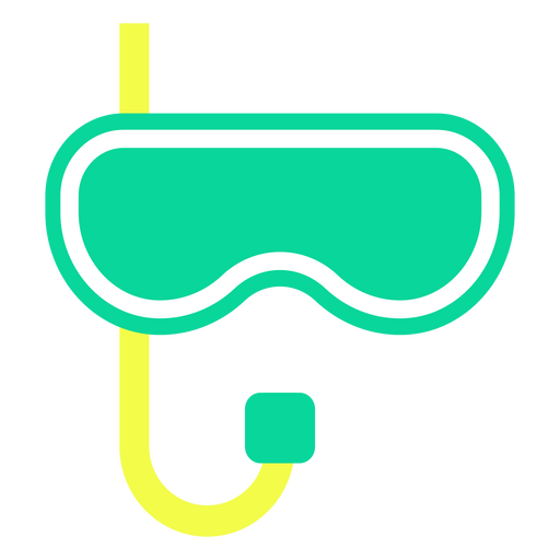 Green scuba goggles icon PNG Design