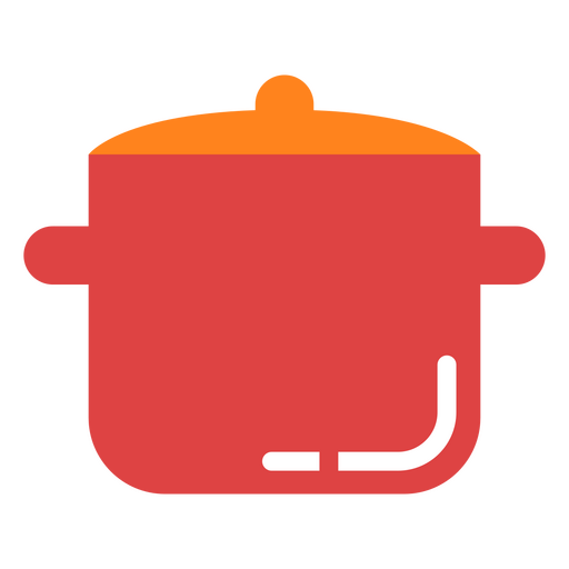 Icono de olla roja Diseño PNG
