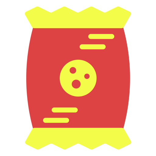 Ícone de doce vermelho e amarelo Desenho PNG