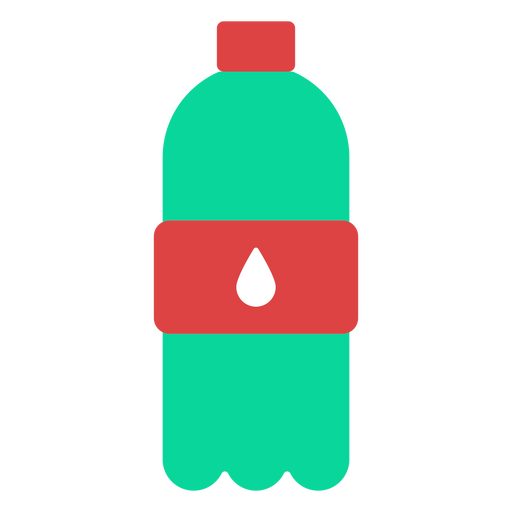 Ícone de garrafa de água verde Desenho PNG
