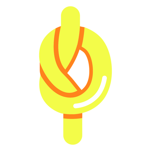 Yellow knot PNG Design