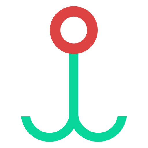 Grünes und rotes Ankersymbol PNG-Design