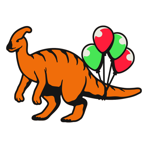 T-rex segurando bal?es Desenho PNG