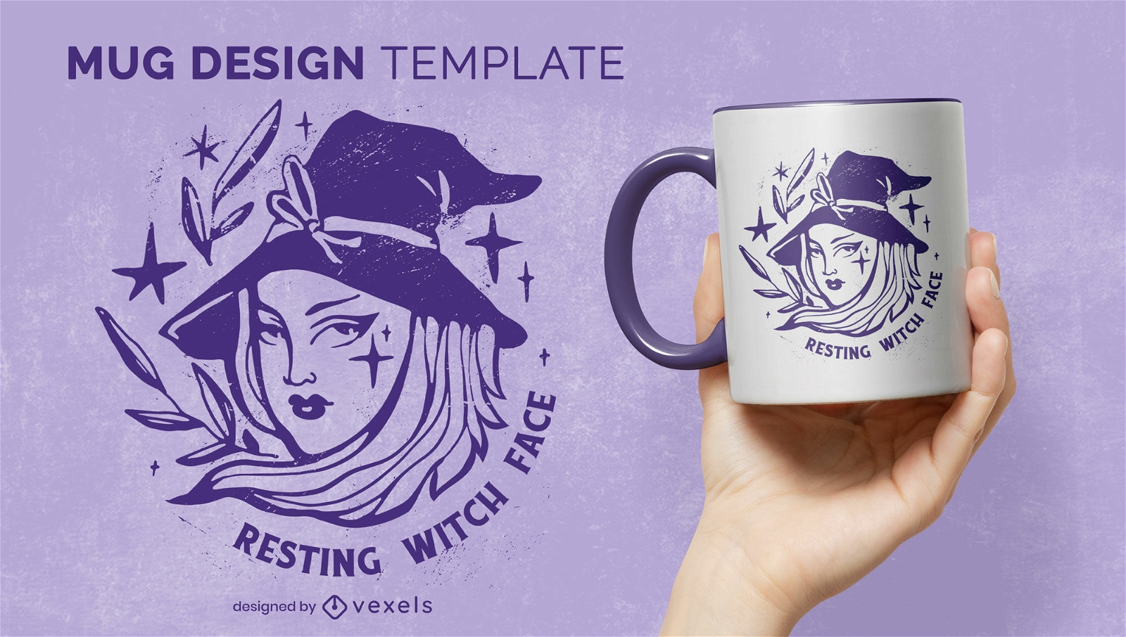 Resting witch face mug design