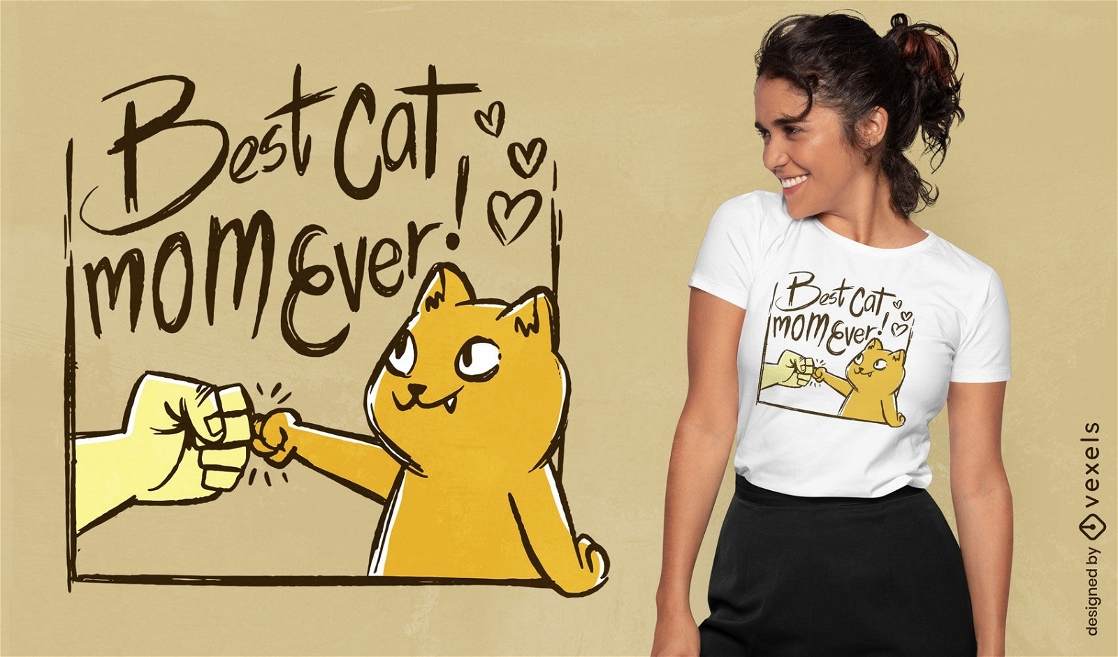 Bestes Katzenmama-Zitat-T-Shirt-Design