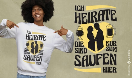 T-Shirt-Design für den deutschen Junggesellenabschied
