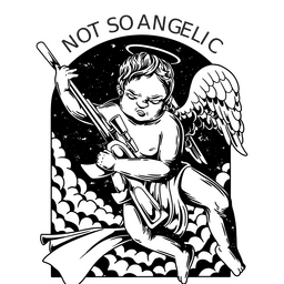 Distintivo de arma de anjo bebê escuro Desenho PNG