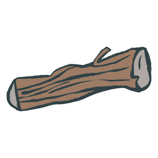 Wooden log doodle PNG Design