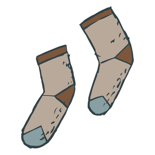 Paar gemütliche Herbstsocken PNG-Design