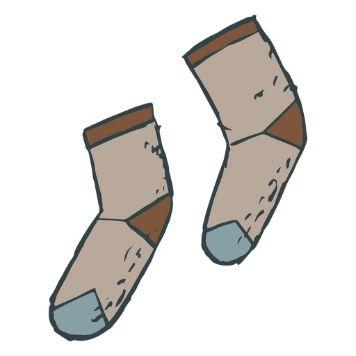 Par de calcetines acogedor otoño Diseño PNG