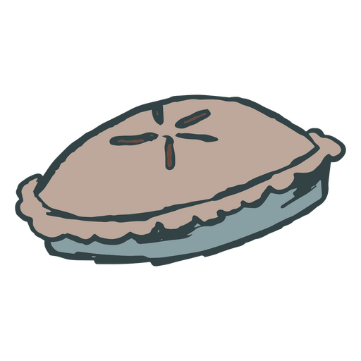 Illustration of a pie PNG Design