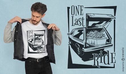 Design de camiseta com citações engraçadas de um último passeio