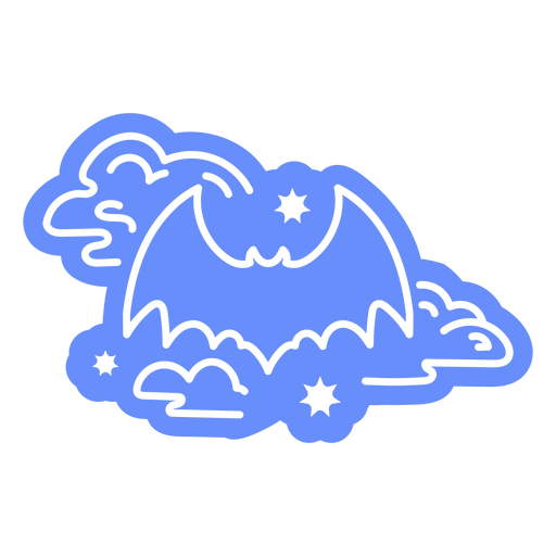 Blaues Fledermaus-Logo PNG-Design
