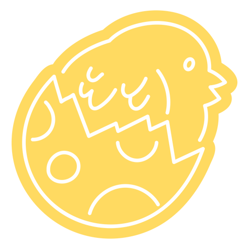 Ícone de ovo de Páscoa amarelo recortado Desenho PNG