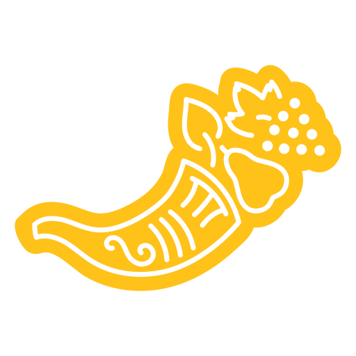 Icono de uvas y frutas amarillas Diseño PNG