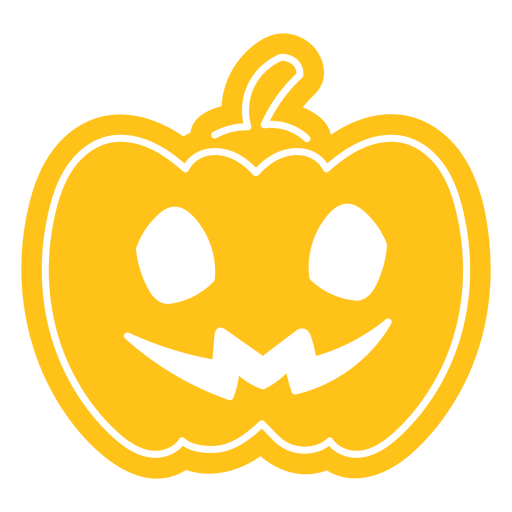 Yellow jack o lantern icon PNG Design