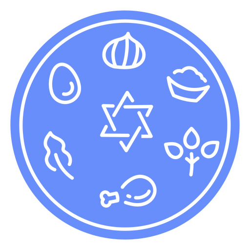 Círculo con una estrella de david y otros símbolos. Diseño PNG
