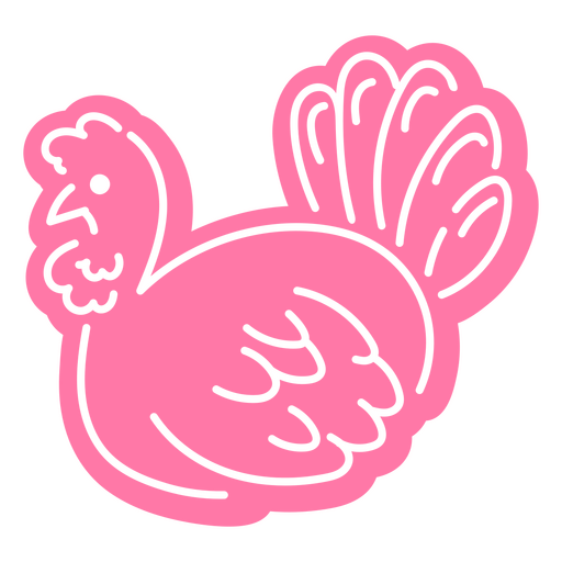 Icono de pavo rosa Diseño PNG