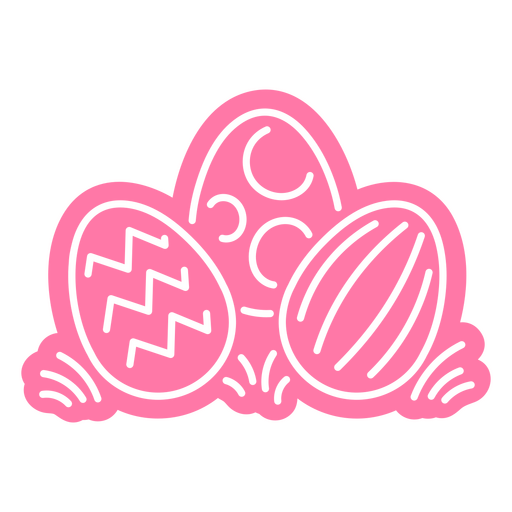Pink easter egg icon PNG Design