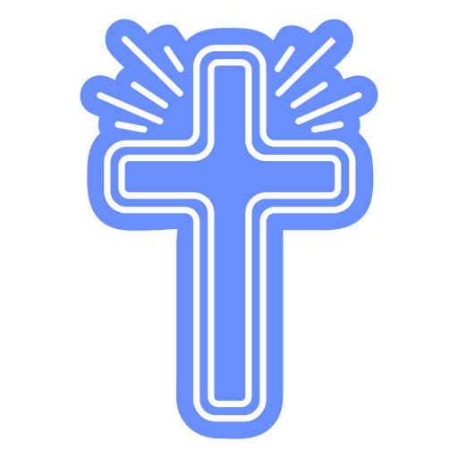 Blue cross icon PNG Design
