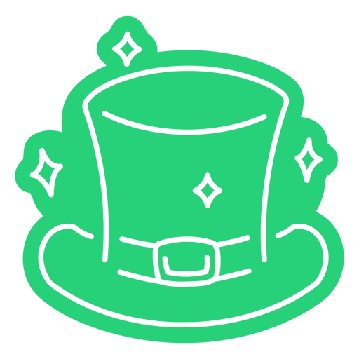 Sombrero de copa verde Diseño PNG