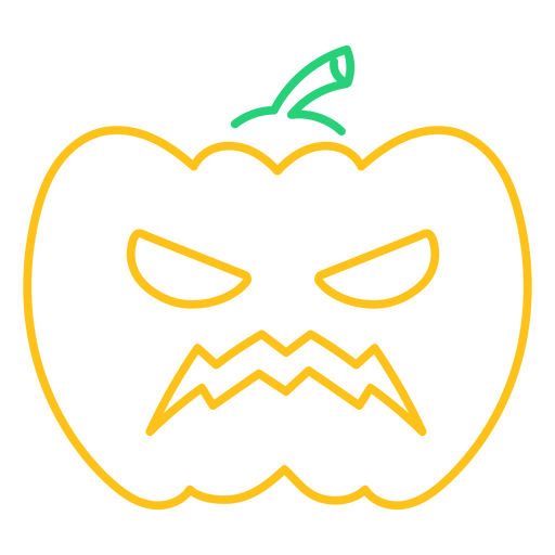 Angry pumpkin neon sign PNG Design
