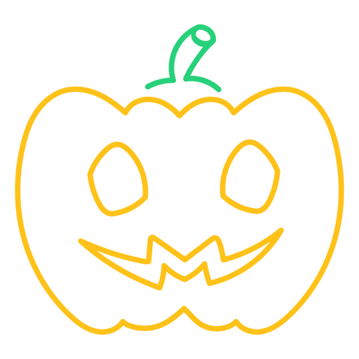 Letrero de neón de calabaza de Halloween Diseño PNG