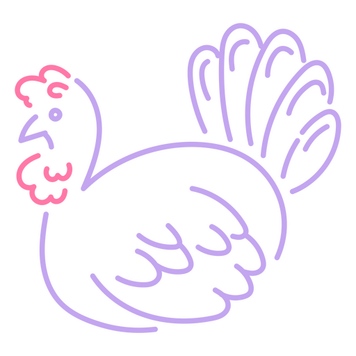 Silhouette of a turkey PNG Design
