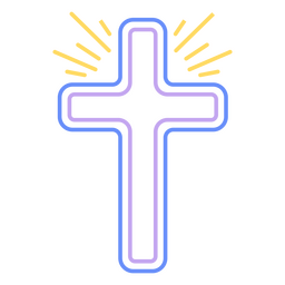 Neon Cross Icon PNG & SVG Design For T-Shirts