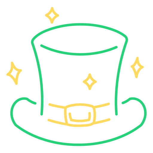 St patrick's day top hat icon PNG Design