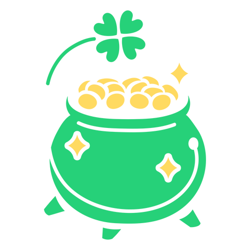 Olla de oro del día de san patricio Diseño PNG