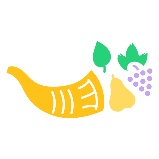 Cornucopia de acción de gracias con fruta Diseño PNG