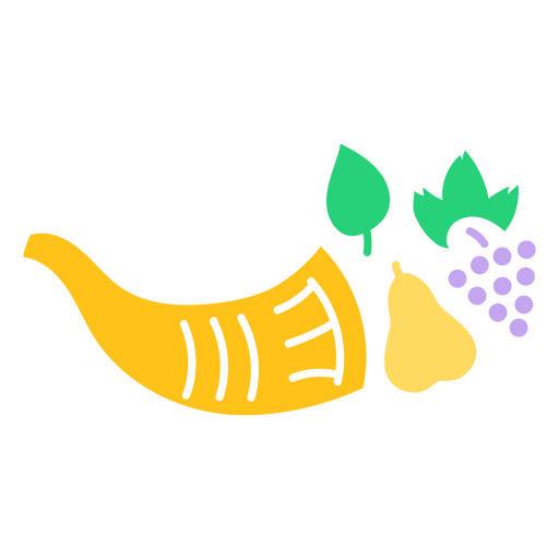 Thanksgiving cornucopia with fruit PNG Design