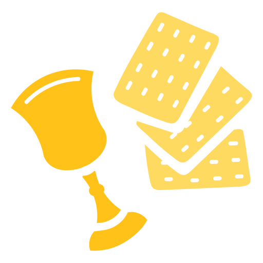 Golden cup and crackers PNG Design