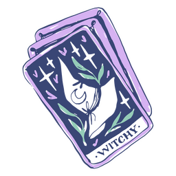 Doodle de cita de bruja del Tarot Diseño PNG