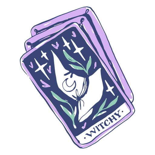 Tarot witchy quote doodle PNG Design
