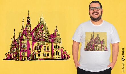 Wroclaw Town Hall Poland t-shirt design
