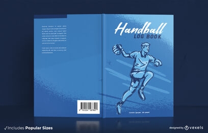 Boy playing handball book cover design