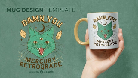 Witchy mercury retrograde mug design