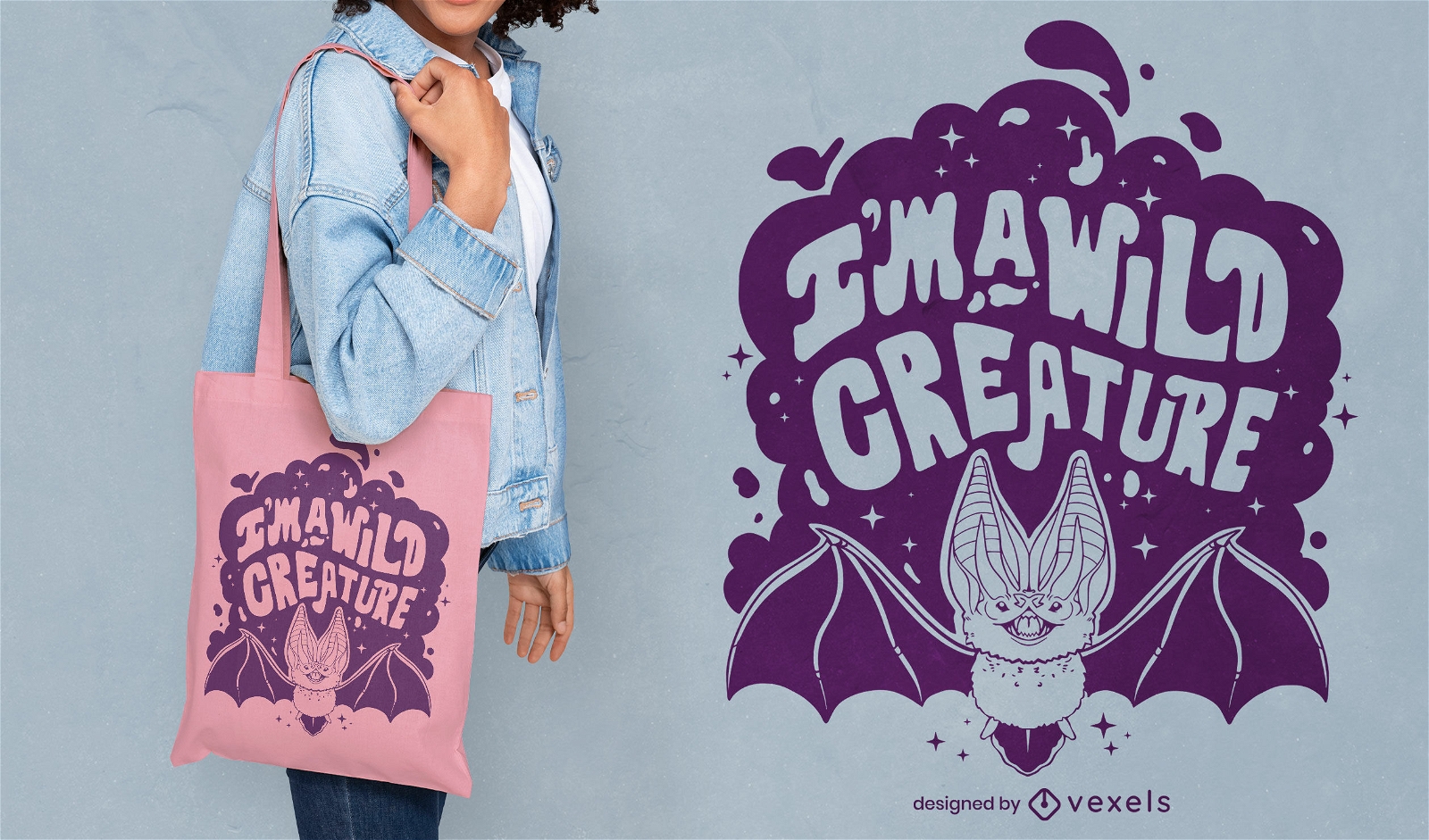 Fledermaus-Kreatur-Einkaufstasche-Design