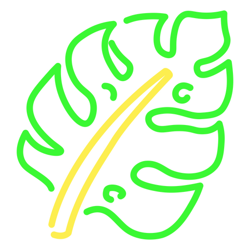 Folha de néon verde Desenho PNG