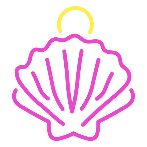 Ícone de concha de néon Desenho PNG