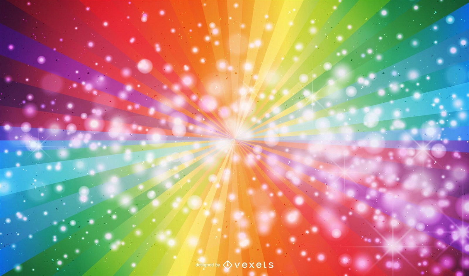 Dark Rainbow Vector With sparkles