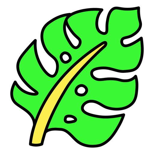 Grüner Blattfarbstrich PNG-Design