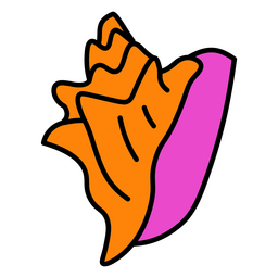 Pink And Orange Shell PNG & SVG Design For T-Shirts